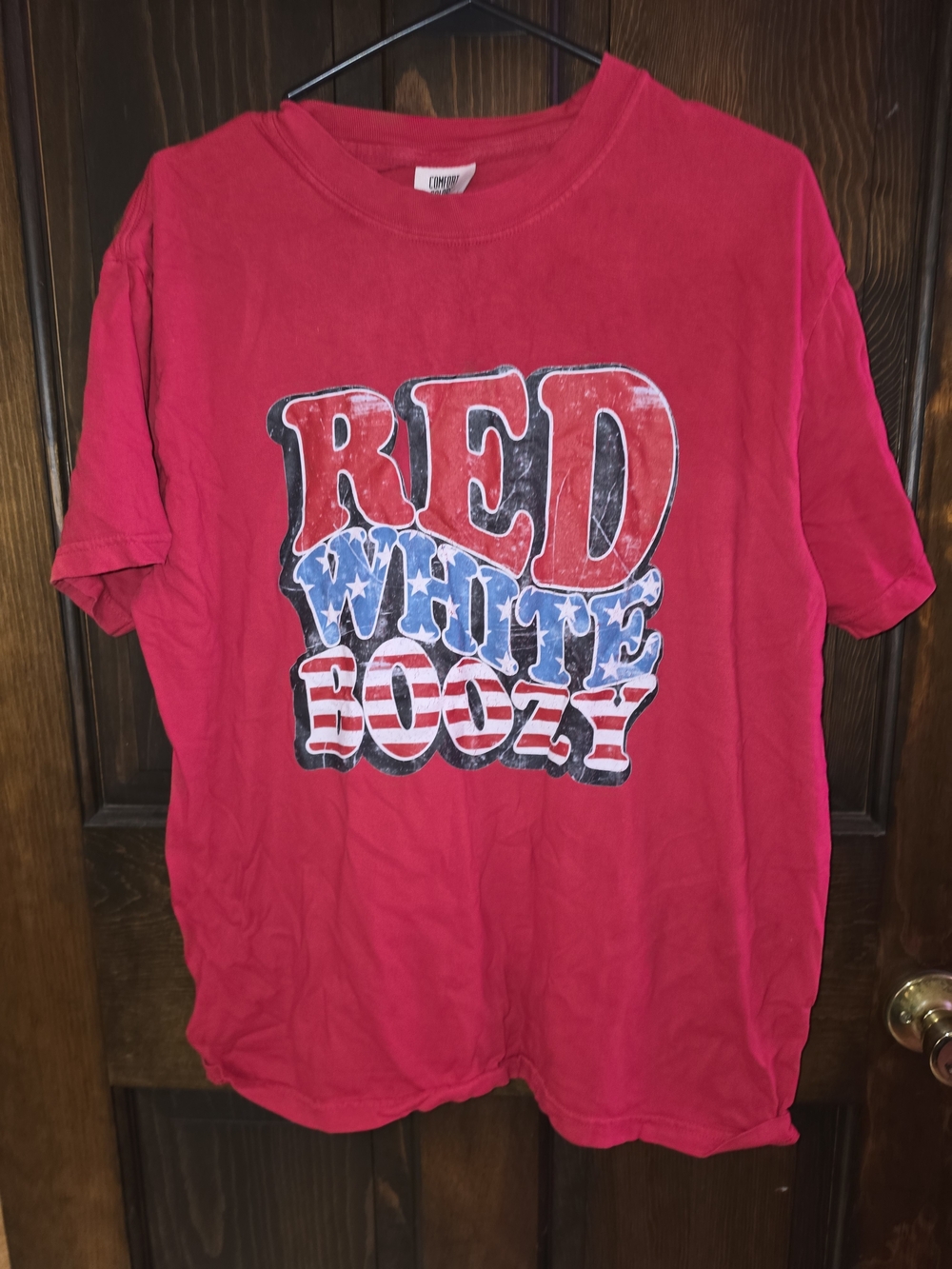 Red "Red White Boozy" Graphic Tee